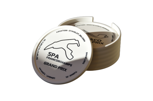 EUROPE Motorsport Circuit Coaster Set with Cork Base | Premium F1 Coasters | Home Decor