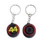 Llavero de Fórmula 1 con diseño de neumático, piloto Lewis Hamilton